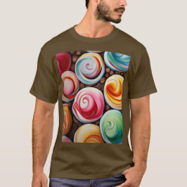 Creme Wirbel T-Shirt