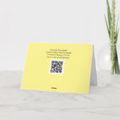 Creme Yellow Rose Blume Art Note Card Karte (Rückseite)