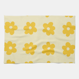 Creme Yellow Tropical Floral Botanic Spring Geschirrtuch