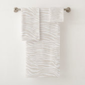 Creme Zebra Print Badhandtuch Set (Insitu)