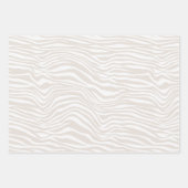 Creme Zebra Print Geschenkpapier Set (Vorderseite 3)