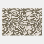Creme Zebra Print Geschenkpapier Set (Vorderseite 2)