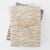 Creme Zebra Print Geschenkpapier Set (Beispiel)