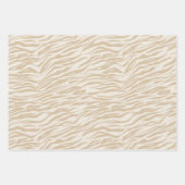 Creme Zebra Print Geschenkpapier Set (Vorderseite)