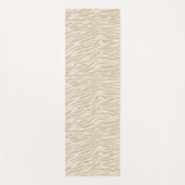 Creme Zebra Print Yogamatte (Vorderseite)