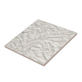 Creme zerknitterte Papiertextur Fliese (Seite)