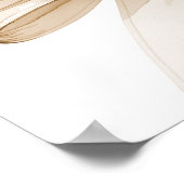 Cremebeige mit weißem Bugbogen Begrüßung Poster (Ecke)