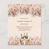 Cremebeige Rose florieren Geburtstagsfeier (Vorderseite)