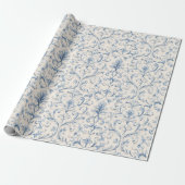 Cremeblaue Hochzeits-Party Geschenkpapier (Ungerollt)