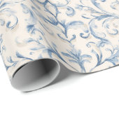 Cremeblaue Hochzeits-Party Geschenkpapier (Rolleneckpunkt)
