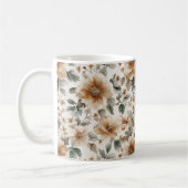 Cremebraune Blumen Kaffeetasse (Links)