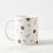 Cremebraune Blumen Kaffeetasse (Links)