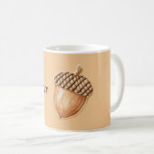 Cremebraune Eichel Kaffeetasse (VorderseiteRechts)