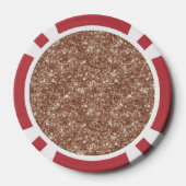 Cremebraune Herzen Valentinstag Liebe Pokerchips (Rückseite)