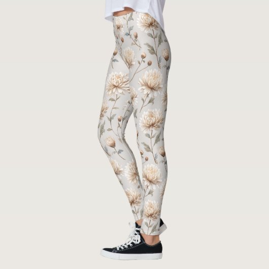 Cremebraune Kakaoblumen Leggings (Links)
