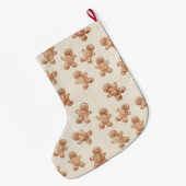 Cremebraune Lebkuchenplätzchen Großer Weihnachtsstrumpf (Rückseite (Hängend))