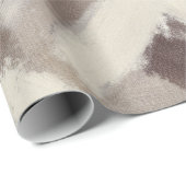 Cremebraune Linienstreifen Geschenkpapier (Rolleneckpunkt)
