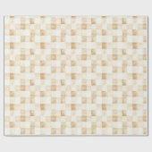 Cremebraune Quadrate Geburtstag Geschenkpapier (Flach)