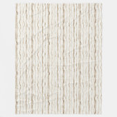 Cremebraune Streifen Fleecedecke (Vorderseite)