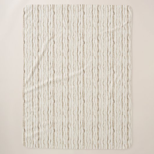 Cremebraune Streifen Sherpadecke (Vorderseite)