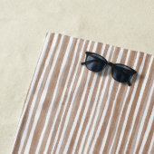 Cremebraune Streifen Strandtuch (Beispiel)