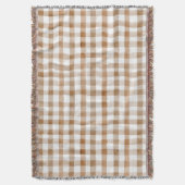 Cremebraune Streifen Tan Plaid Decke (Vorderseite Vertikal)