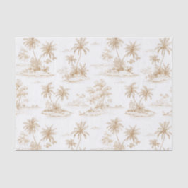 Cremebraune tropische Insel-Palmwedding Seidenpapier