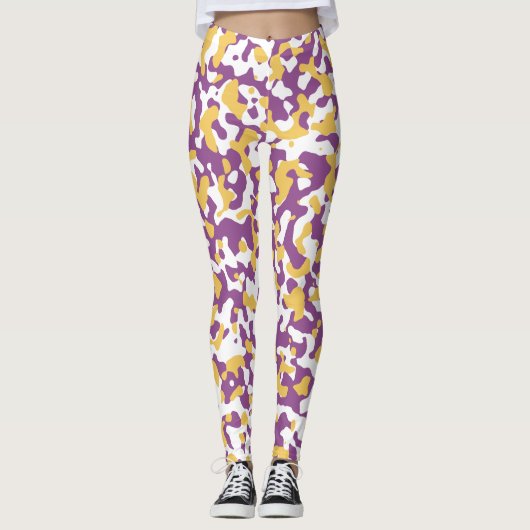 Cremedose, Strikemaster, Lila, rosa, weiß, Camoufl Leggings (Vorderseite)