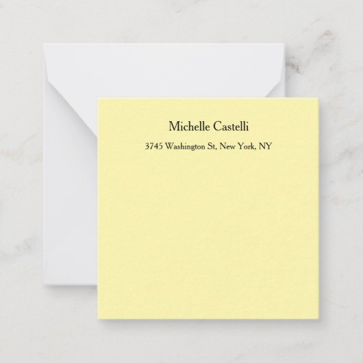 Cremefarbe Beruflich Einzigartig klassisch Mitteilungskarte (Vorderseite)