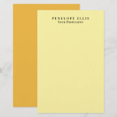 Cremefarbe einzigartig original klassisch professi briefpapier (Vorne/Hinten)