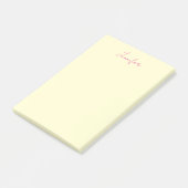 Cremefarbe eleganter moderner minimalistischer ein post-it klebezettel (angewinkelt)