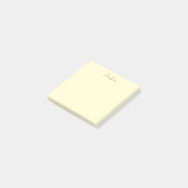 Cremefarbe elegantes modernes minimalist plain Nam Post-it Klebezettel (angewinkelt)