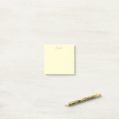 Cremefarbe elegantes modernes minimalist plain nam post-it klebezettel (Auf Schreibtisch)