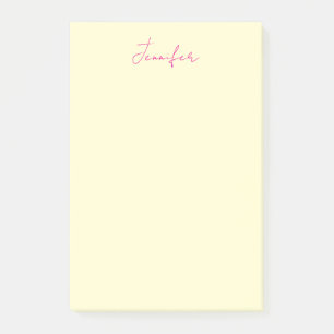 Cremefarbe elegantes modernes minimalistisches Pla Post-it Klebezettel