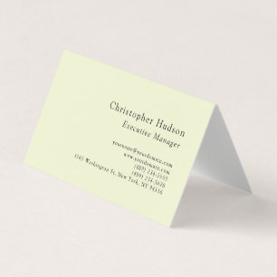 Cremefarbe Minimalist Modern Einfach Schlicht Visitenkarten