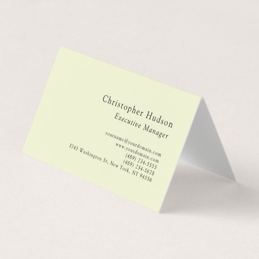 Cremefarbe Minimalist Modern Einfach Schlicht  Visitenkarten (Vorderseite)