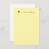 Cremefarbe Minimalistisch Schlicht elegant Begleitkarte (Vorne/Hinten)