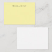 Cremefarbe Minimalistisch Schlicht elegant Mitteilungskarte (Vorne/Hinten)