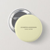 Cremefarbe Professionell Modern Schlicht Minimalis Button (Vorne & Hinten)
