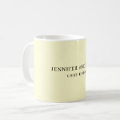 Cremefarbe Professionell Modern Schlicht Minimalis Kaffeetasse (Vorderseite Links)
