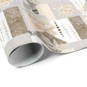 Cremefarben auf weiß geschenkpapier (Rolleneckpunkt)