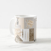 Cremefarben auf weiß kaffeetasse (Vorderseite Links)