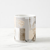 Cremefarben auf weiß kaffeetasse (Mittel)