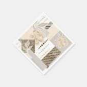 Cremefarben auf weiß serviette (Ecke)