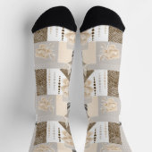 Cremefarben auf weiß socken (Oben)