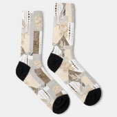 Cremefarben auf weiß socken (Rechts)