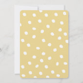 Cremefarben | Farbige Blume Kinderdusche Einladung (Rückseite)