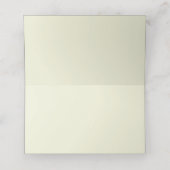 Cremefarben gefaltete Platzkarte mit floralem Herz (Innenseite Aufgefaltet)