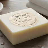 Cremefarben, hausgemachte Ziegenmilch Runder Aufkleber