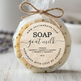 Cremefarben, hausgemachte Ziegenmilch Runder Aufkleber